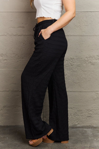 Dainty Delights Textured High Waisted Pant