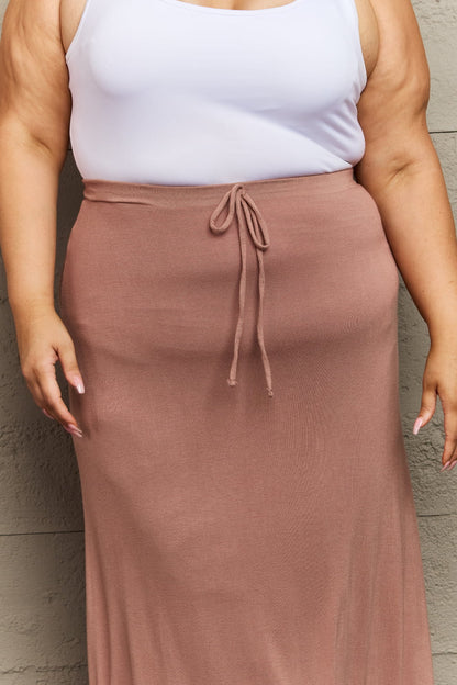 For The Day Flare Maxi Skirt- Chocolate