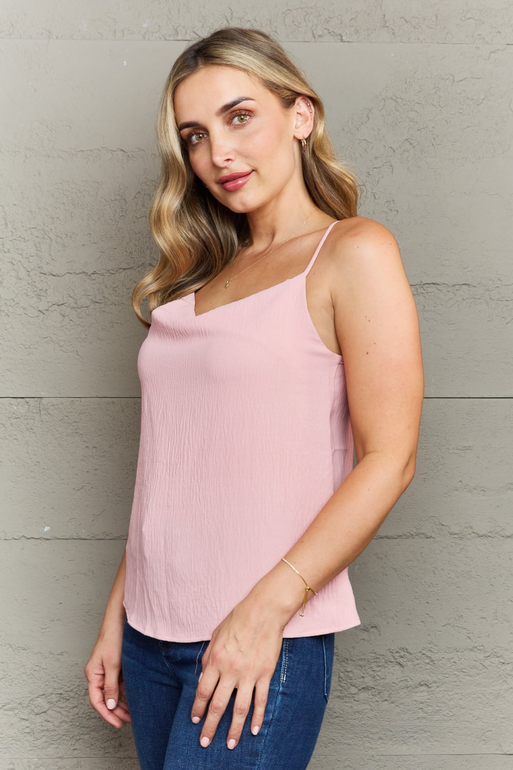 For The Weekend Loose Fit Cami- Blush Pink