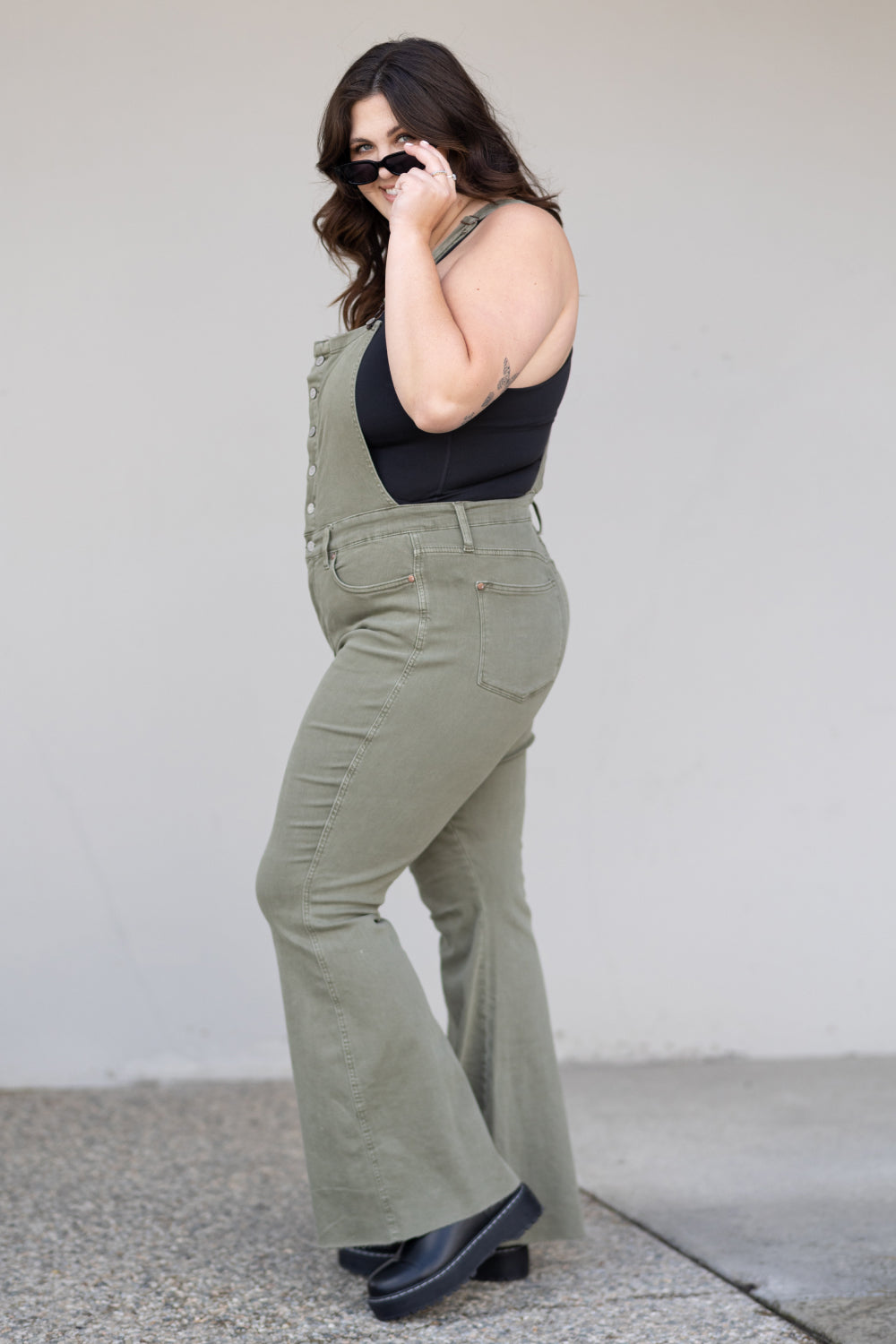 Judy Blue Kelsey Flare Tummy Control Overalls