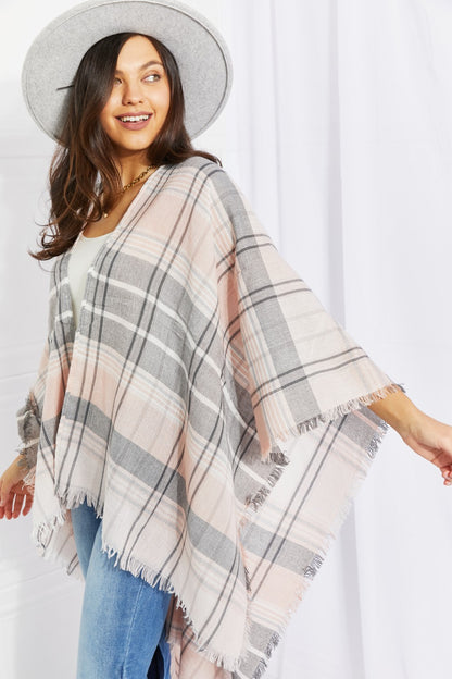 Punch of Plaid Lightweight Poncho
